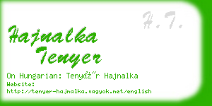 hajnalka tenyer business card